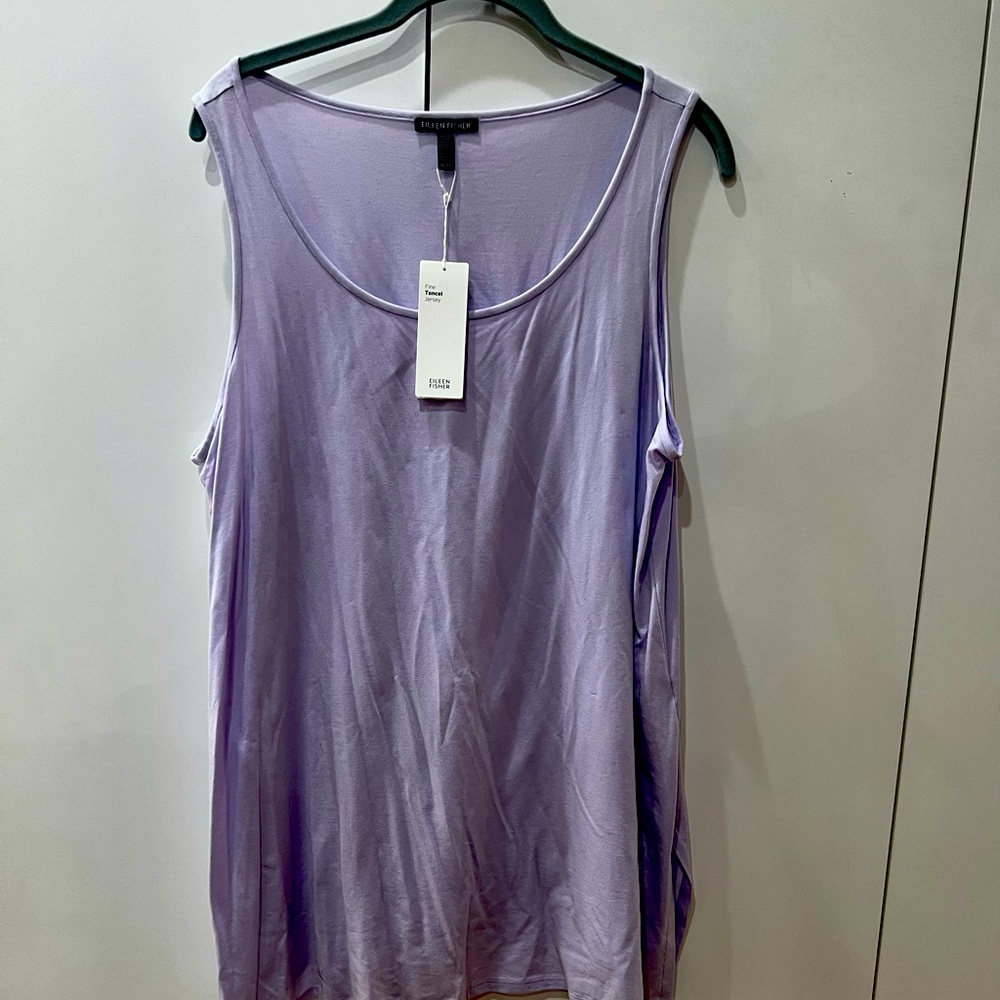 Pale Purple NWT XL Eileen Fisher Lyocell Top